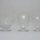 9 old glasses engraved with leaf decoration