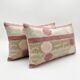 Set of 2 vintage embroidered cushion covers 43x91 cm
