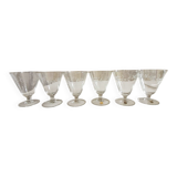 6 crystal water glasses