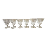 6 crystal water glasses