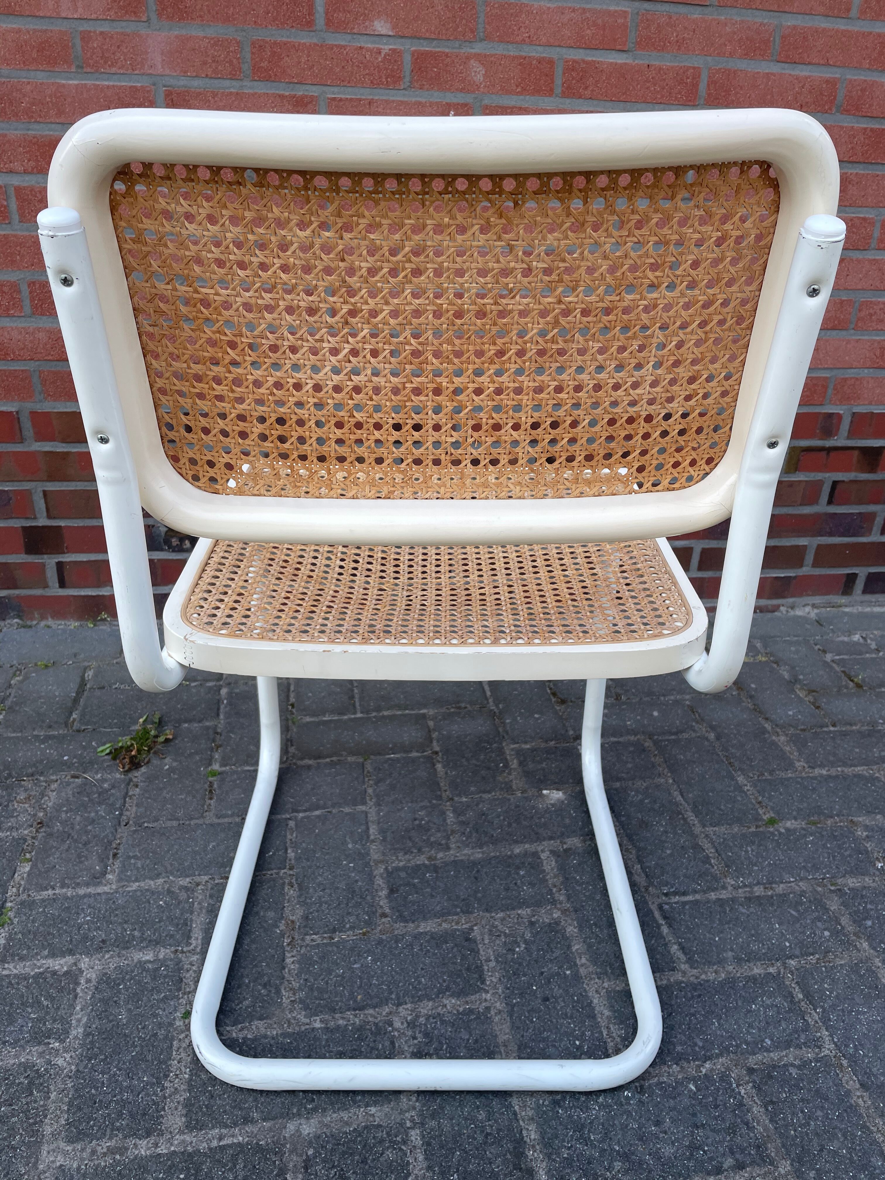 Cesca dining room chair designed by Marcel Breuer