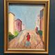 Original Swedish Oil on Panel – “Street Scene” by U. Ekshard – Signed – Dated 1971 – Vintage & Framed