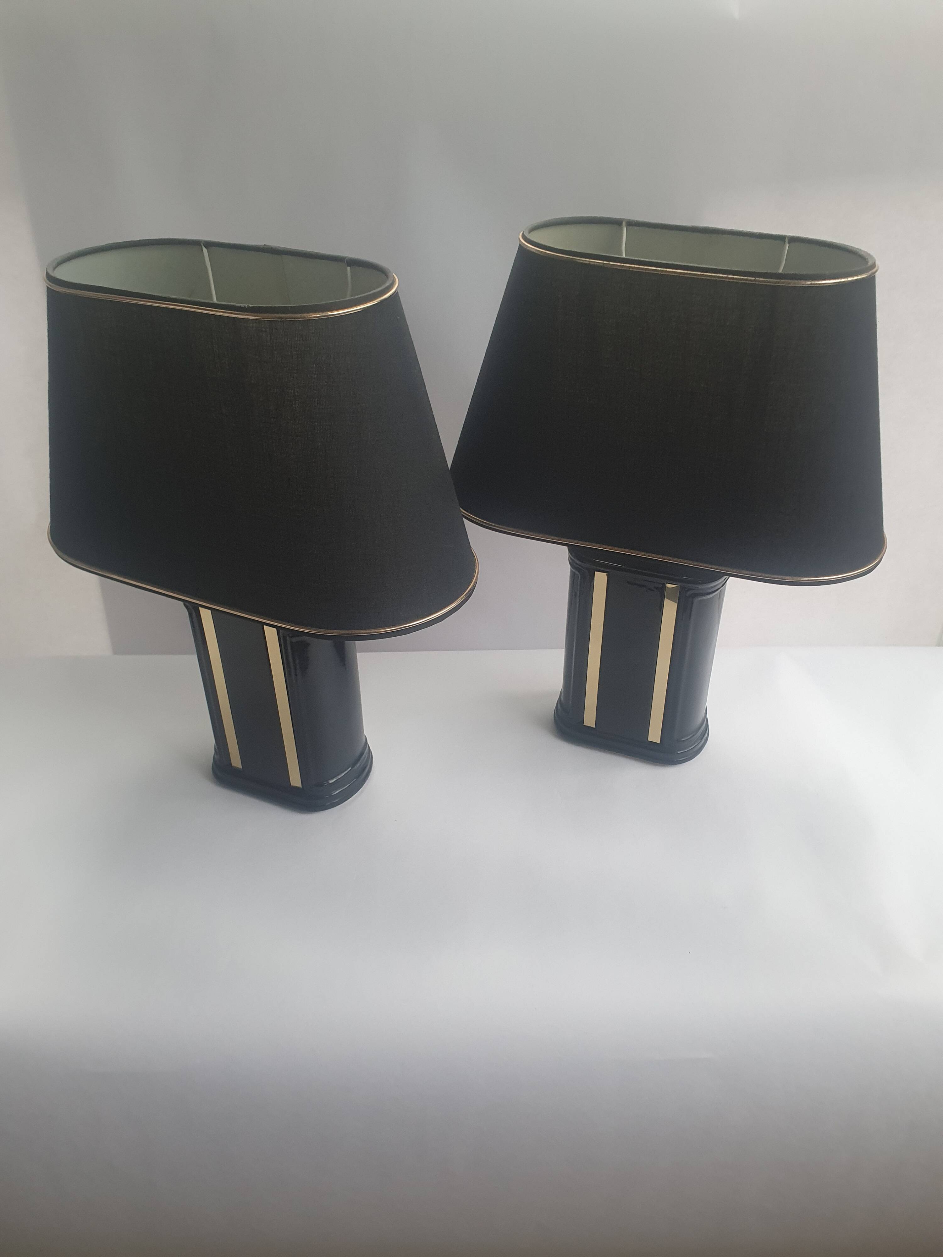Paire de lampes de table à posé art-déco Robert de Schuytener