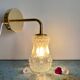 Vintage tulip wall lamp in molded glass