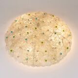 Barovier & Toso Grande Plafonnier Fleur en Verre de Murano Millefiori, Italie, Années 1960