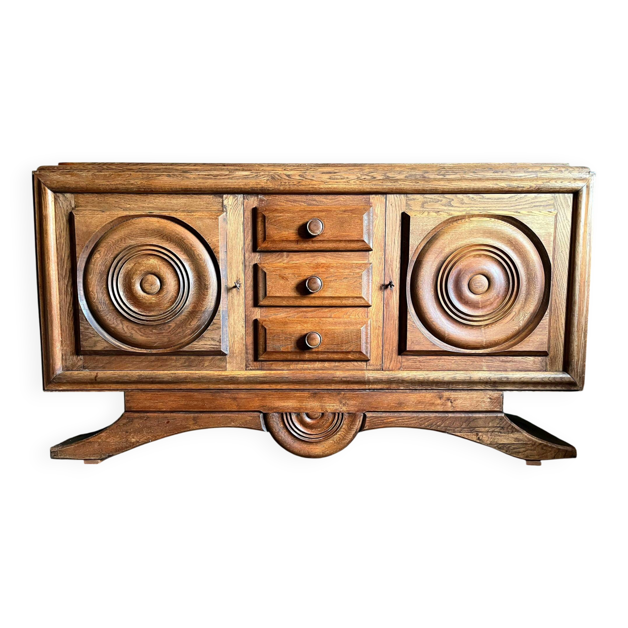 Sideboard, Charles Dudouyt, circa 1940, Art Deco, Brutalism, Modernism