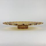 Amber Glass Bowl by Rudolf Schrotter for Rudolfova Hut Glassworks 1940's, Czechoslovakia