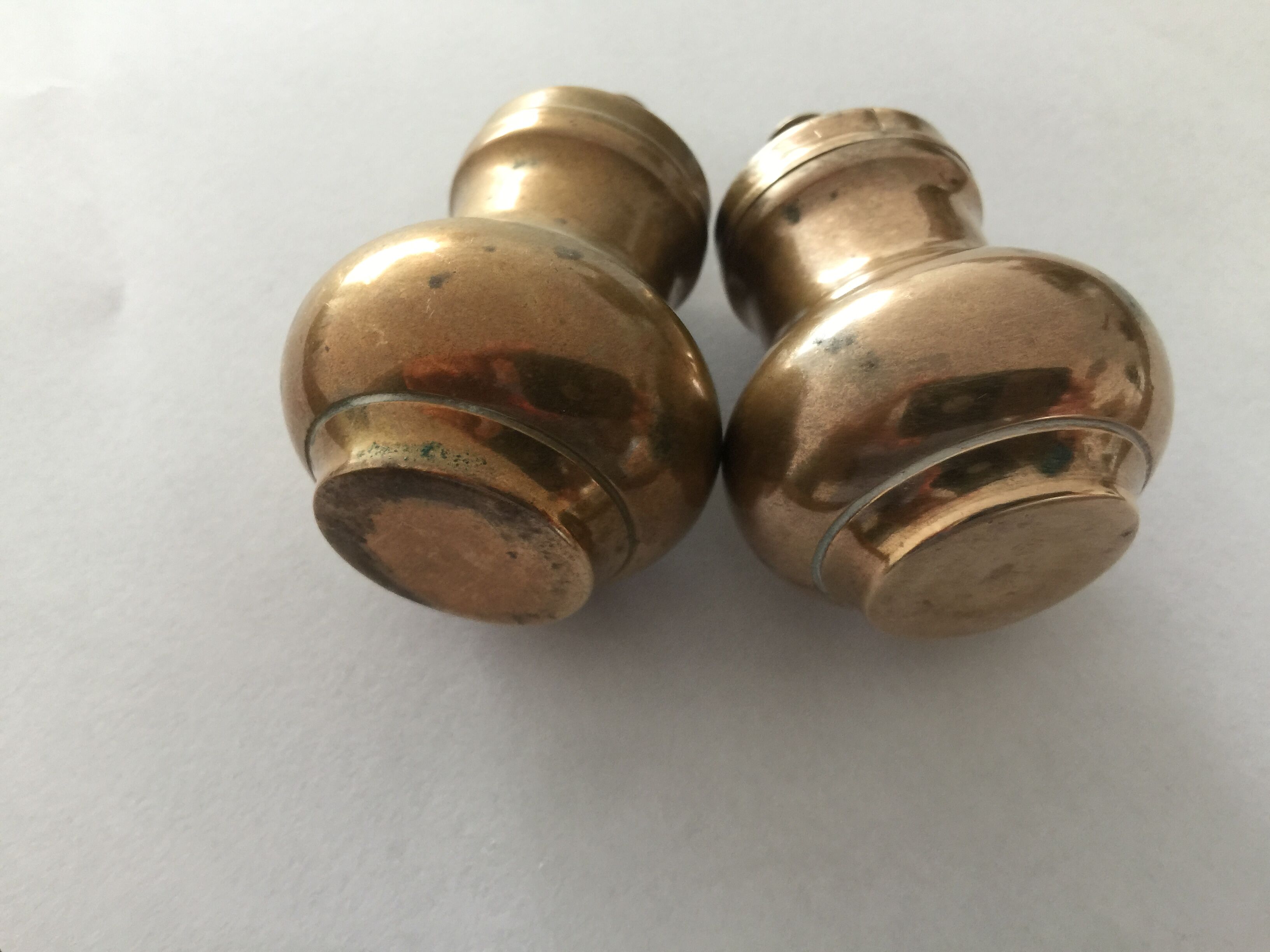 Brass salt and pepper