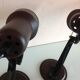 Paire de lampes de chevets spots en métal vintage années 70