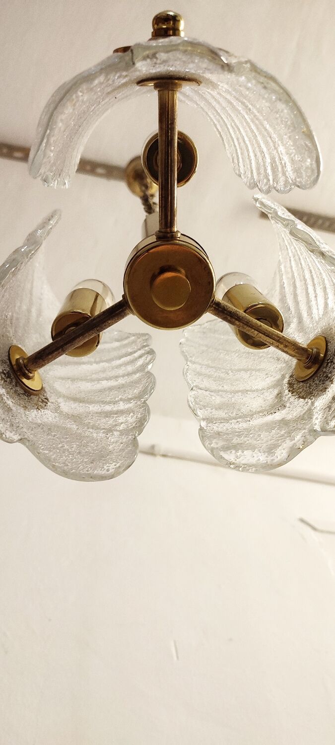 Murano glass ceiling lamp. Italy, 1970s.