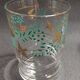 Vintage water glasses set of six with bird design from the 60s-70s.