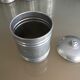 Series of 6 aluminum grocery jars