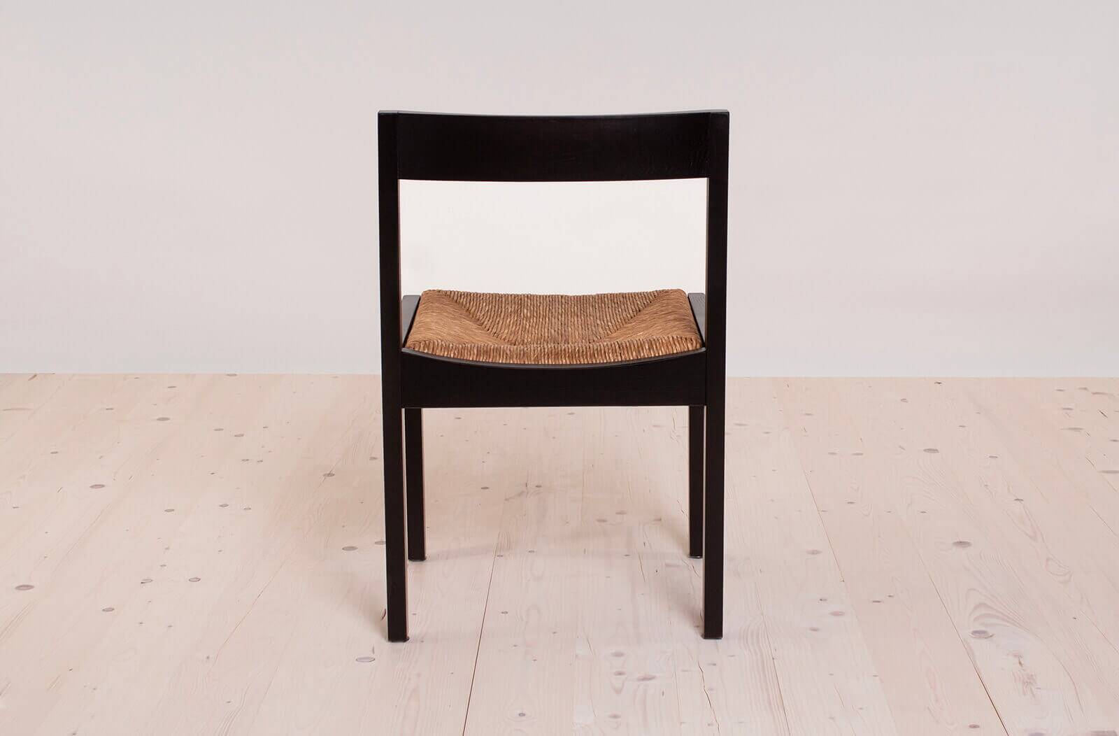 Vintage dining set, 4 chairs, extendable dining table, rope seating, 1970s