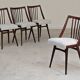 Set of 4 grey bouclette chairs by Antonin Suman