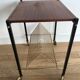 Vintage vinyl coffee table on wheels 1960