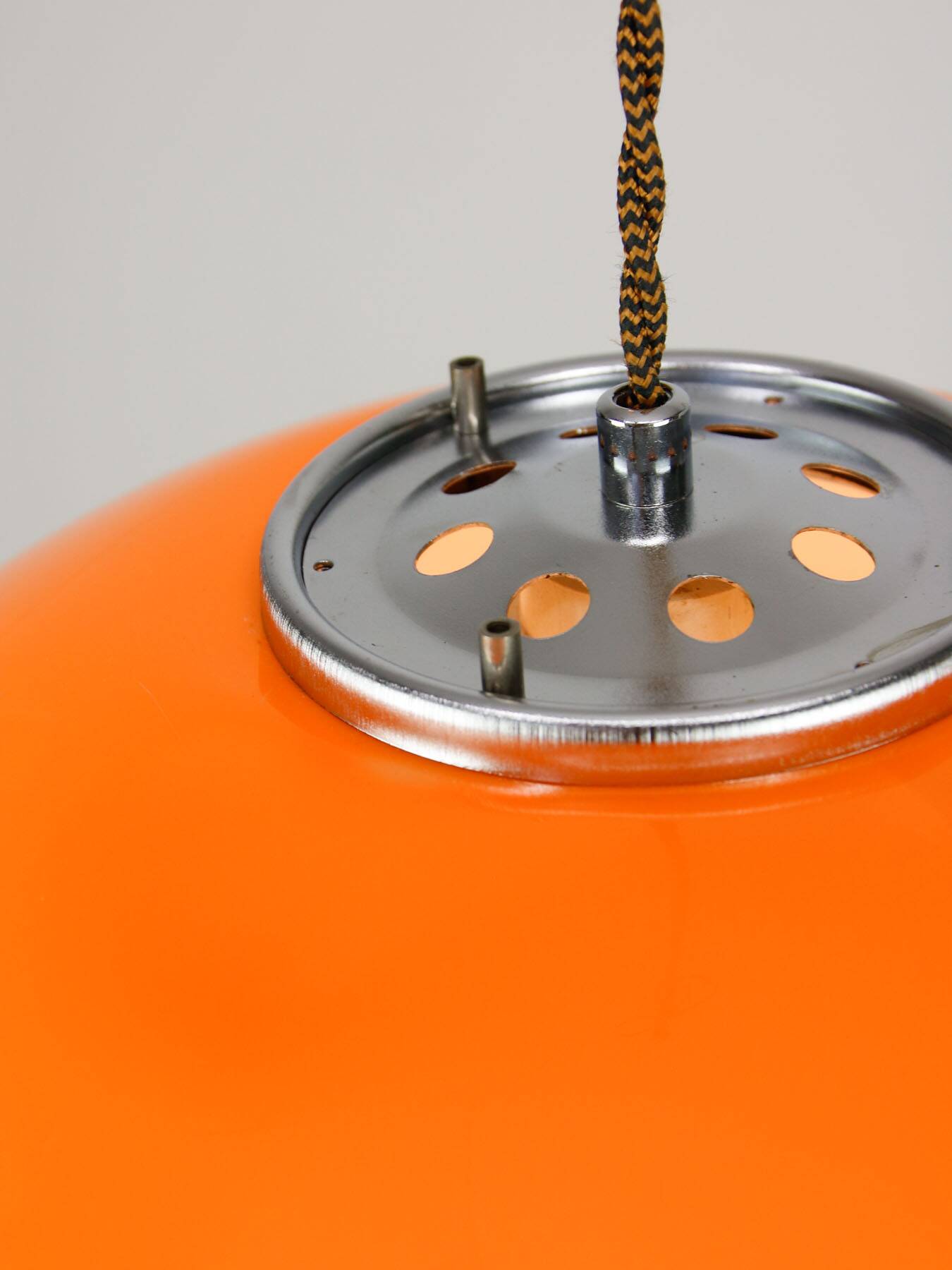 Space Age Orange Jolly Pendant Lamp from Guzzini, 1960s