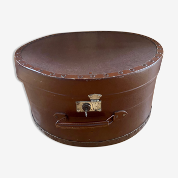 Old brown hat box