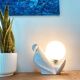 Bird lamp "dove" in white ceramic, 1970