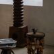 Decorative stool carved from African hardwood / Tribal art piece, mid-20th century