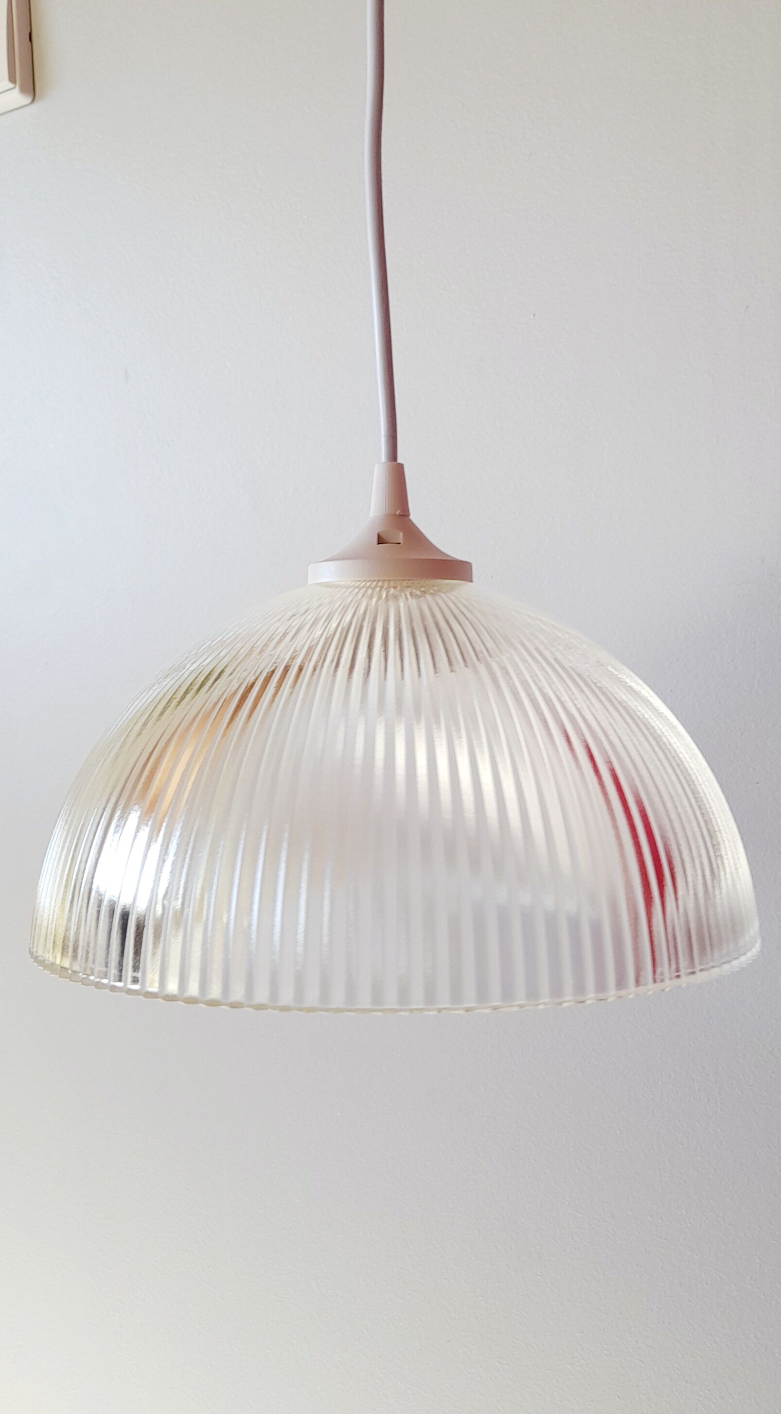 Prismatic glass pendant lamp 1950