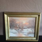 Oil painting on canvas signed F. Noah