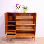 Midcentury glazed bookcase by František Mezulánik for UP Závody, 1960s