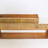 Pair of large vintage bamboo planters