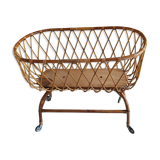 Vintage rattan crib