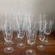 Engraved champagne glasses and wine glasses