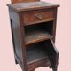 Pair of Art Nouveau bedside tables in solid oak, late 19th century.