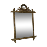 Louis XVI style mirror in wood and patinated stucco XX century 105 X  75cm