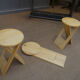 4 tabourets design pliants Adrian Reed, modèle Suzy
