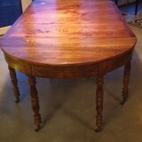 Half-moon walnut table