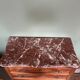 Small Louis XV chest of drawers – veined pink marble