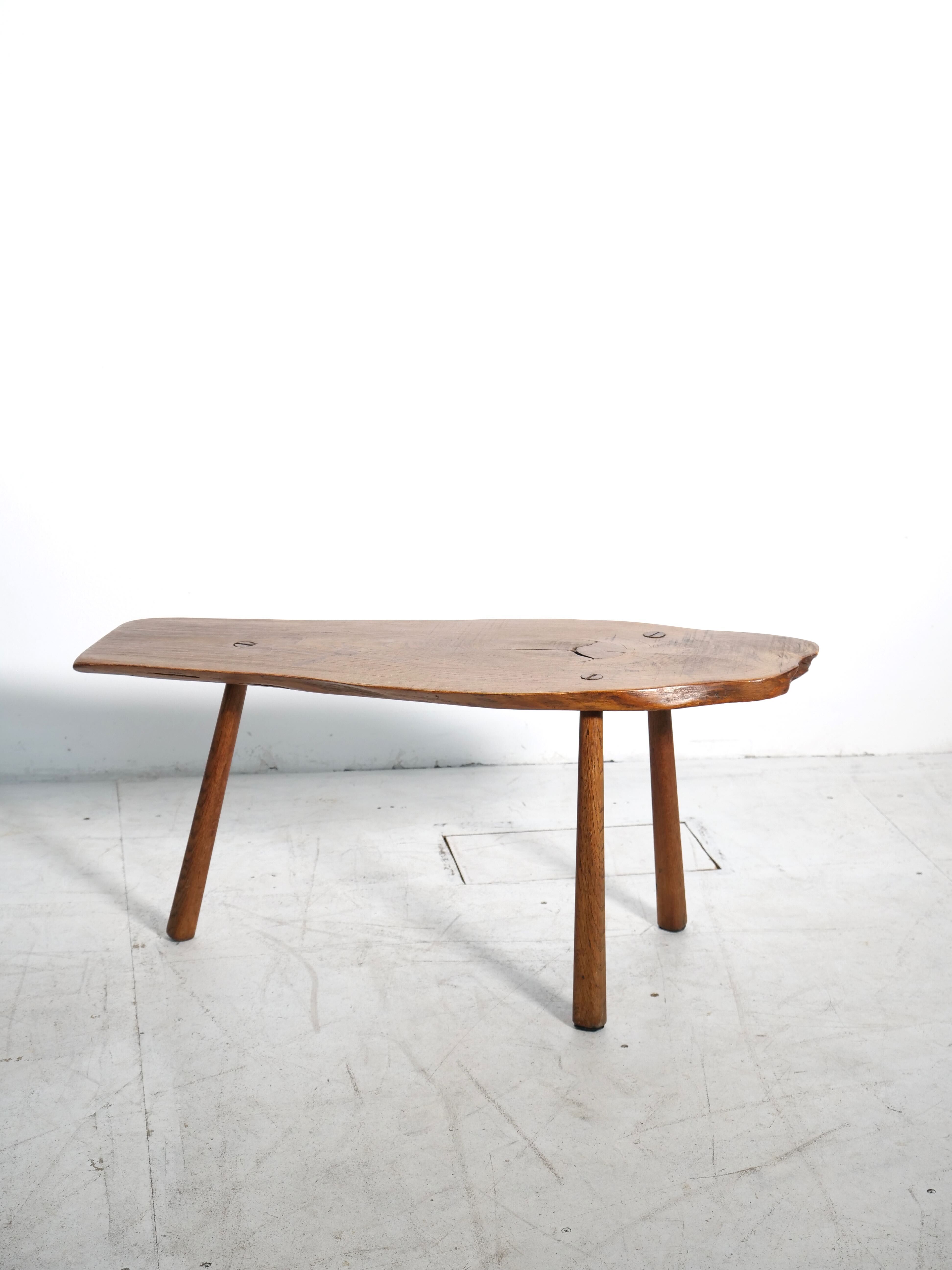 Brutalist tripod side table