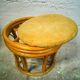 Pouf in rattan