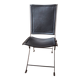 Chaise en cuir et fer forgé