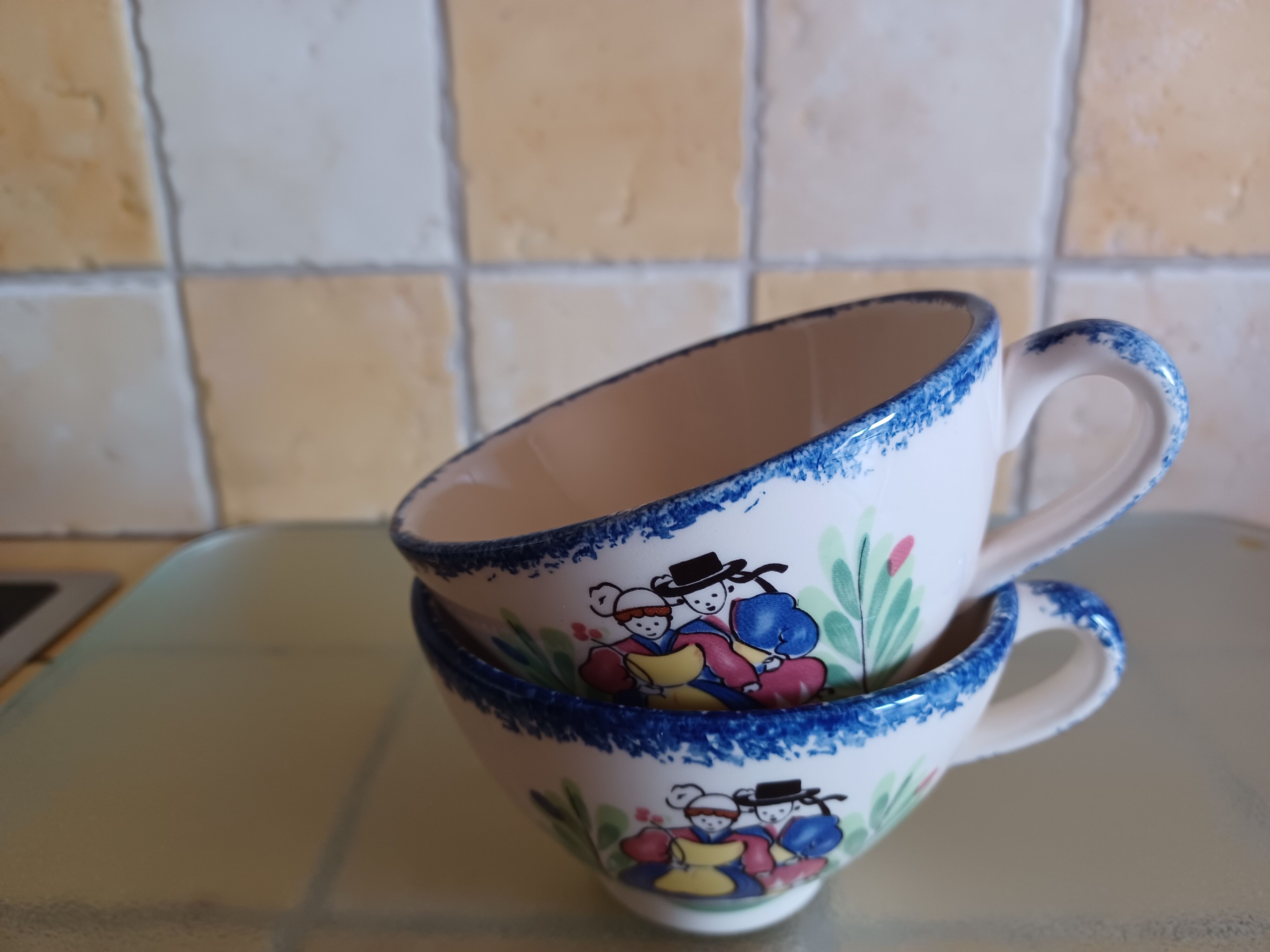 2 bolees de cidre faience de pornic