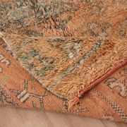 Peach Vintage Moroccan Rug 182 x 294 cm, Berber Wool Rug Handmade, Boho Rug
