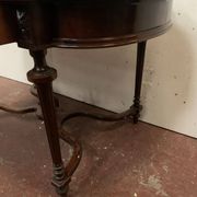 Napoleon III desk table in rosewood and 19th century veneer