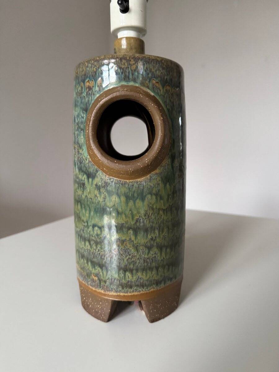 Ceramic Table lamp by Michael Andersen Bornholm, Denmark, 1960s