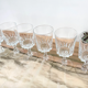 Lot de 6 verres à vin rouge cristal d'Arques modèle Louvre