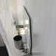 Clear graniglia “leaf” murano glass wall sconce by simoeng