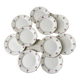 10 flat plates Digoin Sarreguemines model small flowers 50s