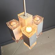 Vintage Italian cubic chandelier by Gaetano Sciolari, 1970s