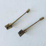 Pair of vintage brass hooks