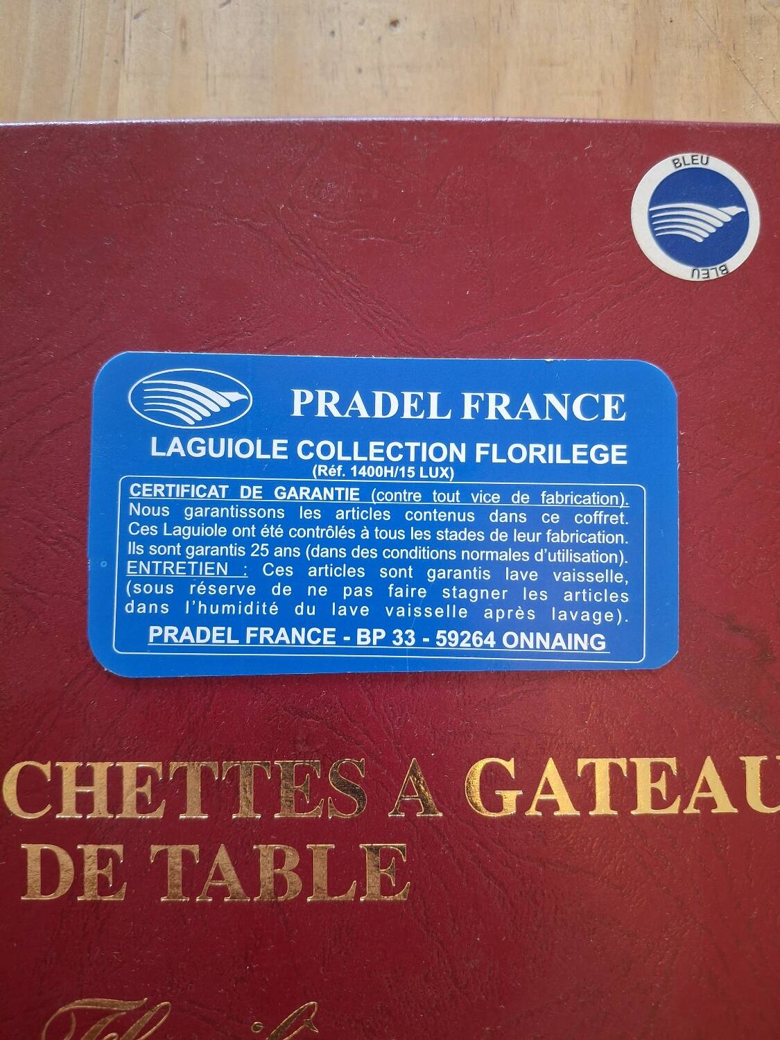 Set of 6 cake forks Laguiole – Pradel France – Collection F