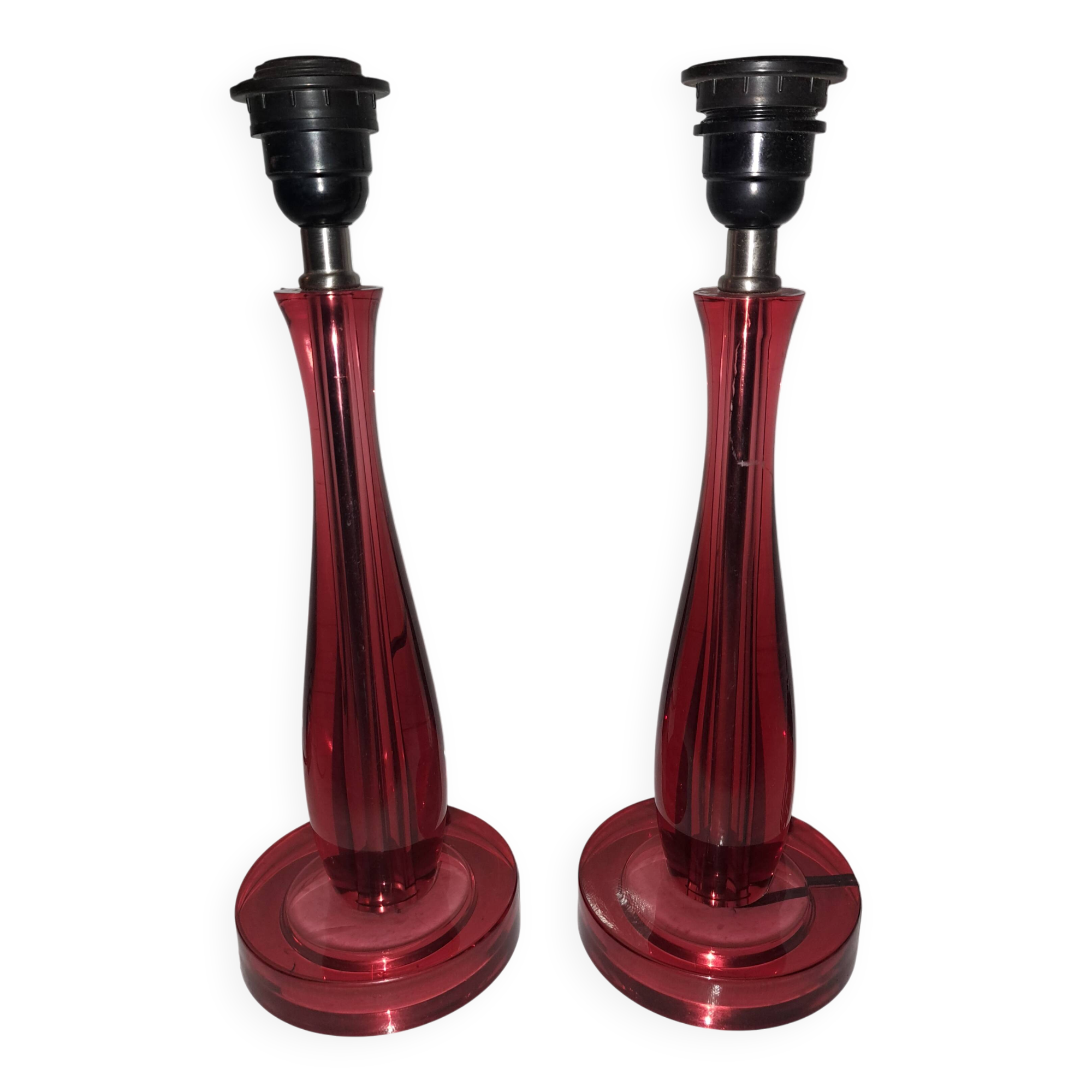 Pair of vintage lamps. 1980s.