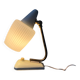 Lampe de bureau en verre opalin style Art déco Mid-Century