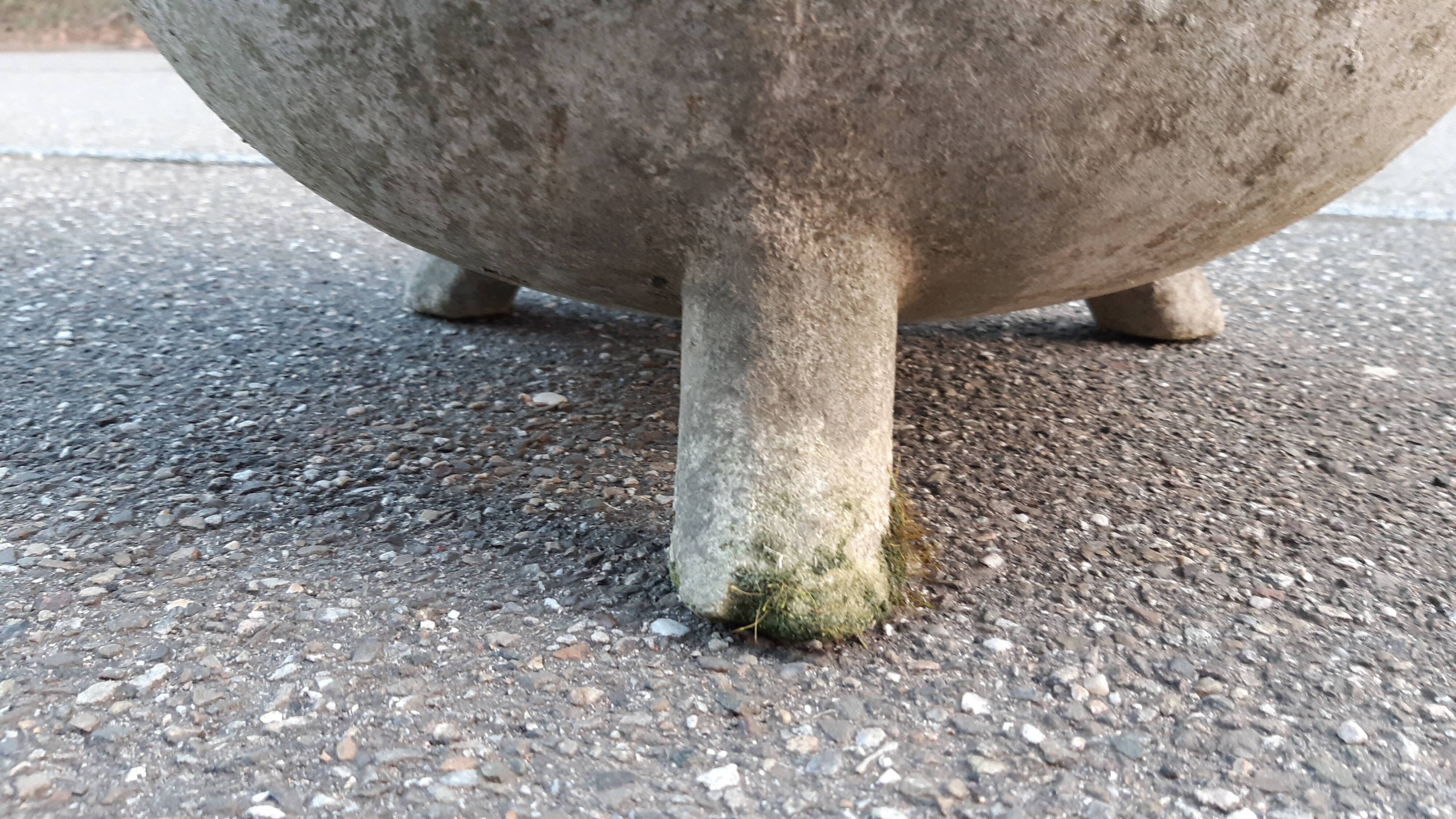Jardinière chaudron eternit années 70